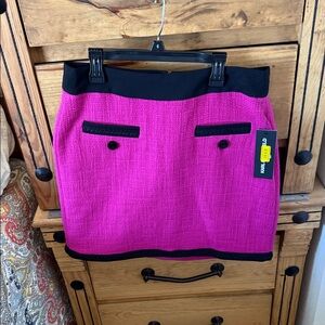 Karl Lagerfeld Fuchsia Tweed Mini Skirt